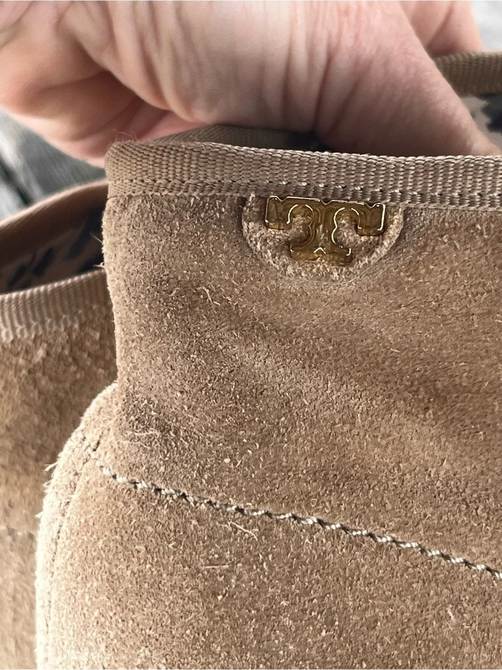 TORY BURCH WOMENS Suede Casual boot/sneakers  in Light Brown Sz 9